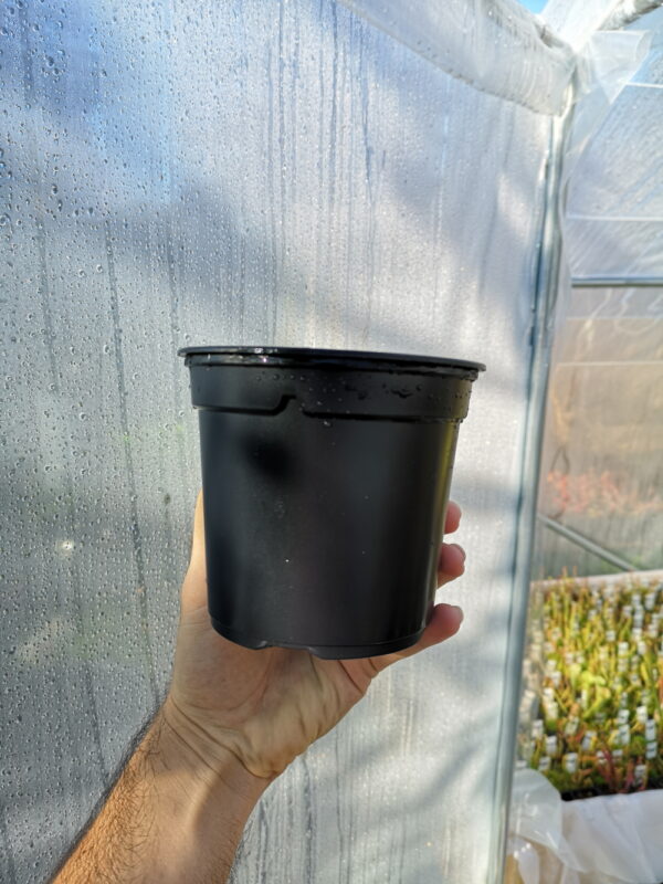 Il s'agit d'un pot souple de couleur noire.